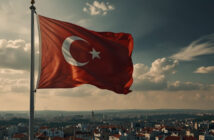 Göklerde Dalgalanan Türk Bayrağı