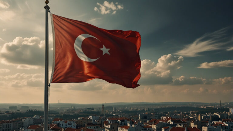 Göklerde Dalgalanan Türk Bayrağı