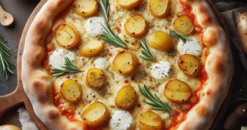 Patatesli ve Biberiyeli Pizza