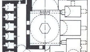 Hüdavendigar Camisi Planı solda üst kat medrese, sağda alt kat cami
