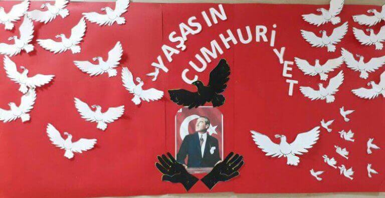 29 Ekim Cumhuriyet Bayramı Pano Çalışmaları Örnekleri