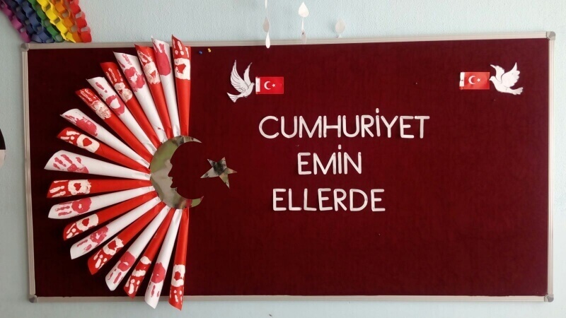 29 Ekim Cumhuriyet Bayramı Pano Çalışmaları Örnekleri