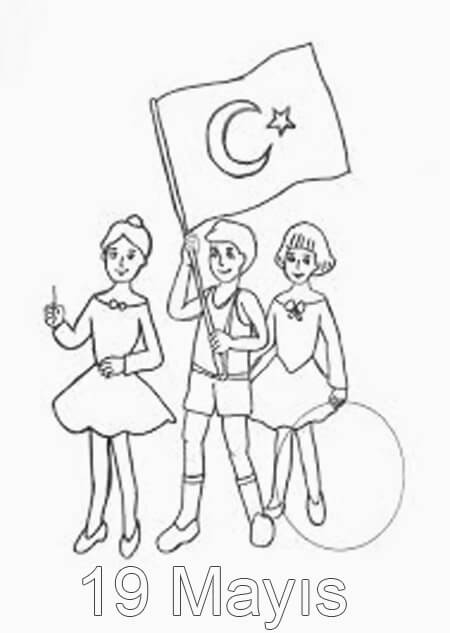 19 Mayıs Boyama Sayfaları (Okul Öncesi ve İlköğretim Dönemi Öğrencileri İçin)