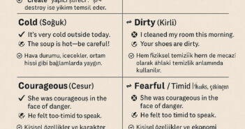 C ingilizce zıt anlamlı