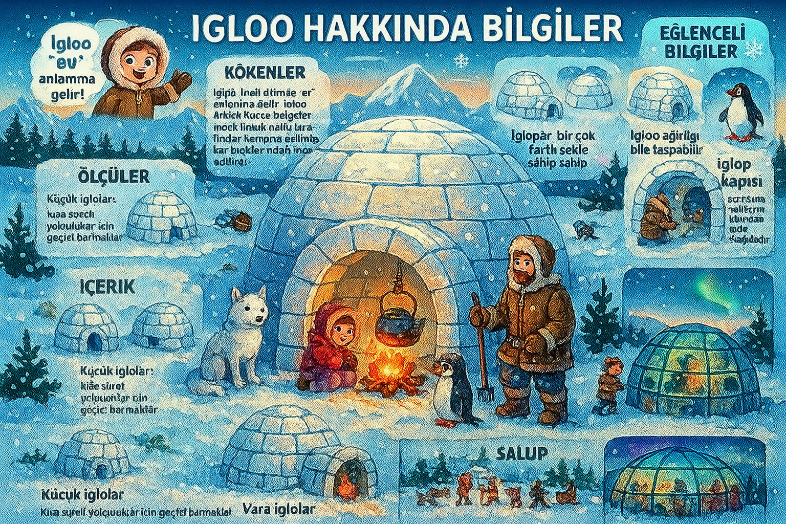 Igloolar Hakkında Çocuklar İçin Merak Uyandırıcı Gerçekler, Çocuklar İçin Kar Evlerin Sıra Dışı Gerçekleri